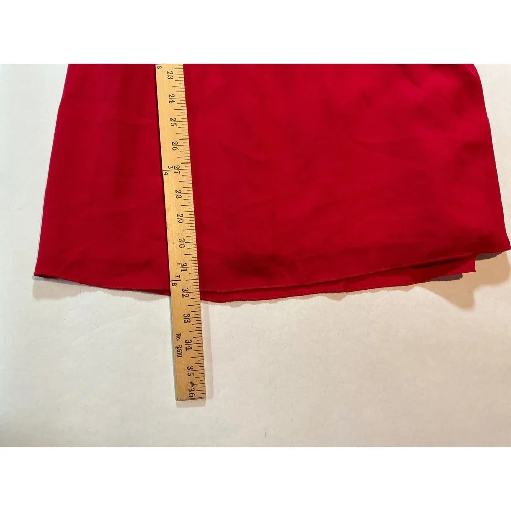 Wild Fable Red Ruffle V-Neck Long Sleeve Mini Dress with Tie Cuffs Size M NWT